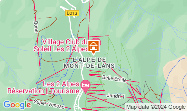 Mapa Les 2 Alpes Chalé 128566