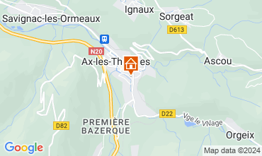 Mapa Ax Les Thermes Apartamentos 58968