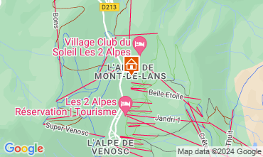 Mapa Les 2 Alpes Apartamentos 121374