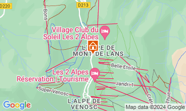 Mapa Les 2 Alpes Apartamentos 50663