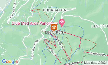 Mapa Les Arcs Apartamentos 93583