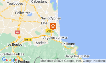 Mapa Argeles sur Mer Mobil Home 51098