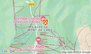 Mapa Les 2 Alpes Apartamentos 101201